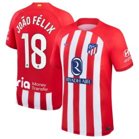 Fotbalové dres Atlético Madrid Joao Felix 18 Domácí 2023-24 Krátký Rukáv